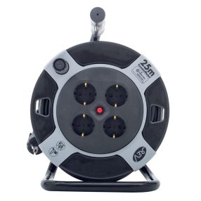   GAO 0010105463 kábeldob, 25 méter, 4 dugalj, max. 3000 W, 3x1.5 mm2, IP20, termo kapcsoló