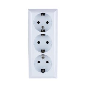   GAO 0312H Business Line IP20 3 férőhelyes földelt aljzat, 3 férőhelyes földelt csatlakozóaljzat, beltéri, 230 V~ / 50 Hz / 16 A, fehér