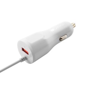   CANYON CNE-CCA033W autós töltő, Lightning kábellel, 1db USB port, 12-24 V