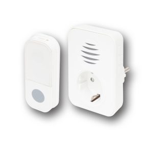   Home DBA1101AC vezeték nélküli csengő, elemes nyomógomb, max 110m hatótáv, 38 dallam, IP44 nyomógomb