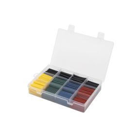   HOME DRSSET zsugorcső készlet, 530db x 45mm, vegyes színekben, 8 féle átmérő, 12 változat, 1.5-10mm vezetékhez, 2-11mm belső átmérővel, tároló dobozban