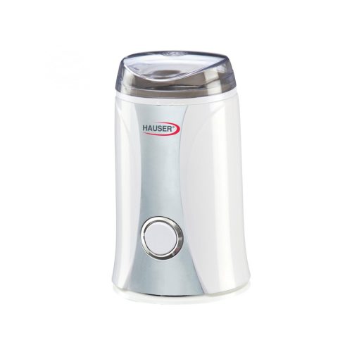HAUSER G-732 daráló, 150 W, 50 g kapacitás, kábeltartó, rozsdamentes acél kés, fehér színű