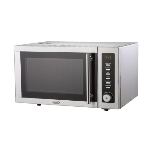 HAUSER MW-825 mikrohullámú sütő grill funkcióval, 900 W, 25 liter, digitális, 9 program, 11 fokozat, inox/szürke színű
