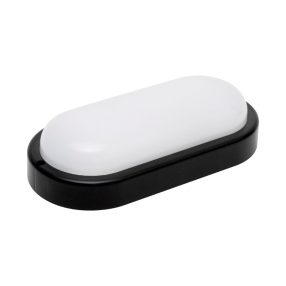   HOME RCO18LEDBK LED-es fali/mennyezeti lámpa, ovális, fekete, 18 W, 4000K, 1200 lumen, IP54, kül- és beltéri kivitel