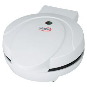   HAUSER ST-637N gofrisütő, max. 800 W, kerek gofri, tapadásmentes bevonat, működést jelző lámpa, fehér színű