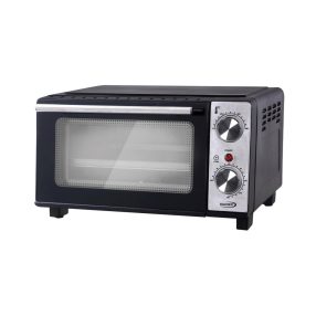   HAUSER TO-1110 minisütő, 650 W, 11 liter, alsó és felső fűtőszálak, időkapcsoló, fekete/ezüst színű