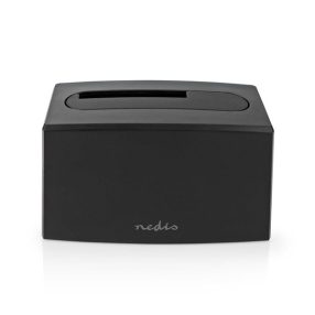   Nedis HDDUSB3210BK HDD / SSD dokkoló, USB 3.2 Gen1, USB Type-A, 2 fiókos,  2,5 / 3,5", USB 3.2 Gen1