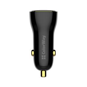   COLORWAY Autós töltő, CW-CHA046PD-BK Power Delivery Port PPS USB (USB-A + USB-C) (60 W) Fekete