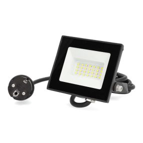   Nedis LLFL11BLK LED reflektor 20W, IP44, 4000 K, 1620 lm, 220 - 240 V AC 50/60 Hz, Energiaosztály: F