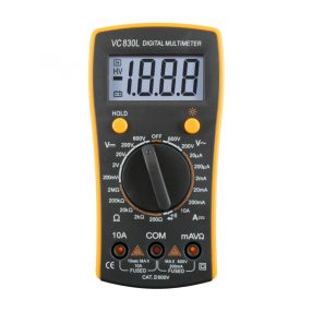   Home VC 830L digitális multiméter, egyenfeszültség, váltófeszültség, egyenáram, ellenállás mérése, mért érték rögzítés